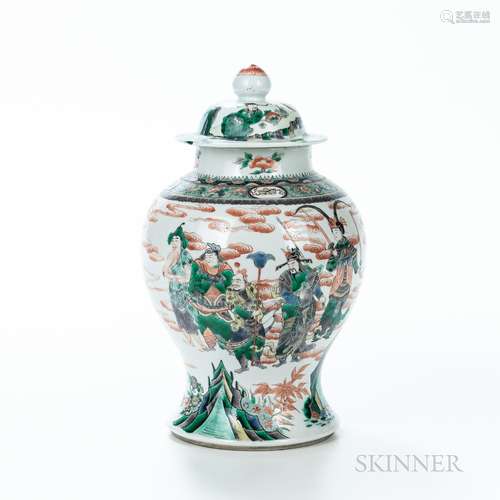 Famille Verte Covered Jar