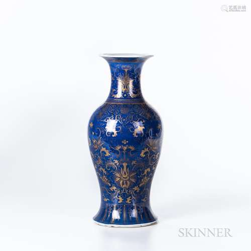Blue and Gilt Vase