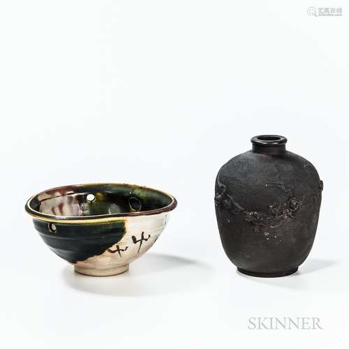 Two Glazed Ceramic Items