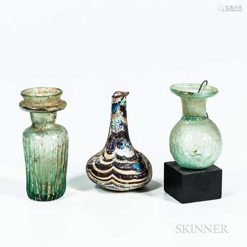 Three Ancient Roman Glass Vessels