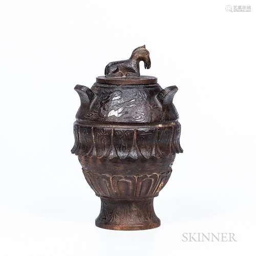 Archaic-style Bronze Funerary Jar and Cover