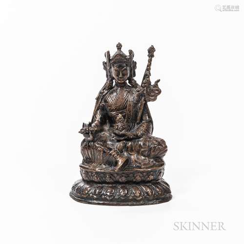 Copper Alloy Statue of Seated Padmasambhava