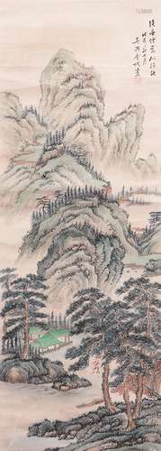 Hanging Scroll Depicting a Landscape