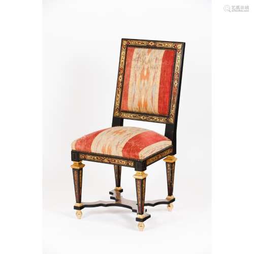 A Napoleon III Boulle style chair