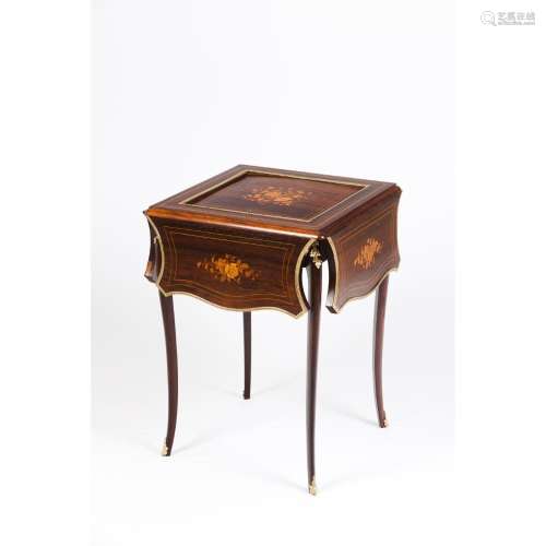 A Napoleon III dropleaf work table