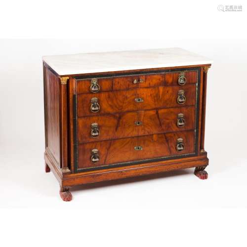 An Empire chest of drawers