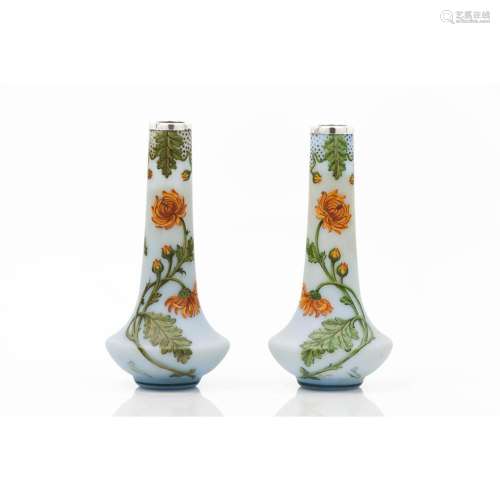 A pair of small vases