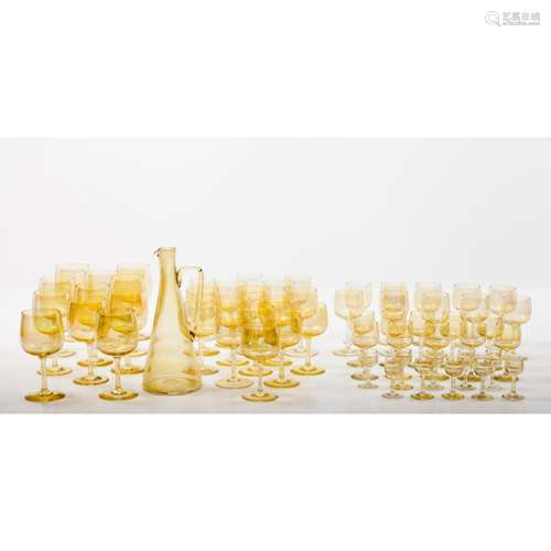 A set of drinking glasses