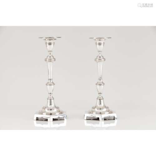 A pair of candle sticks