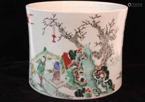 Chinese Famille Rose Porcelain Brushpot