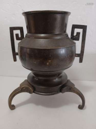 Japanese 19th Antique Bronze incense burner