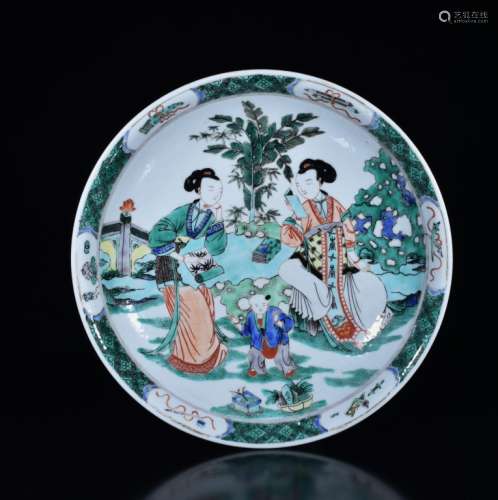 Chinese Famille Rose Porcelain Plate ,Mark