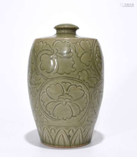 Chinese Yaozhou Glazed Porcelain Vase