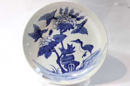 Chinese Blue and White Porcelain Plate