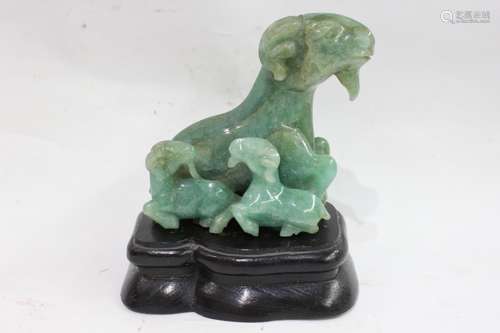 Chinese Local Jadestone Carved Three Goats