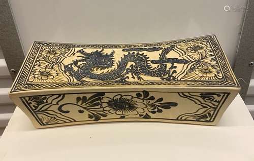 Chinese Pottery Porcelain dragon Pillow