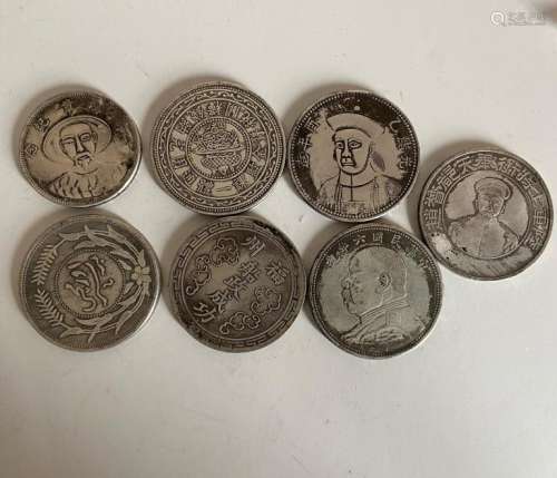 Lot of 7 Chinese Coins