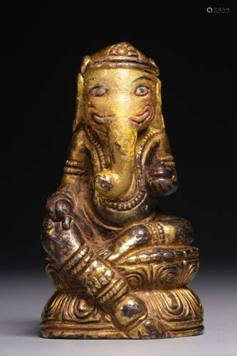 Gilt Bronze Elephant Buddha