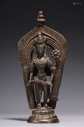 Chinese Bronze Guanyin Sculpture