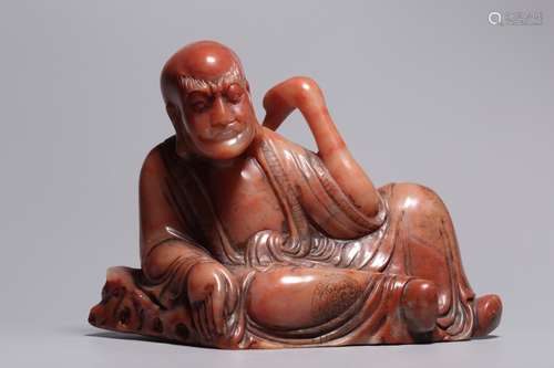 Chinese Soapstone Luohan Figural