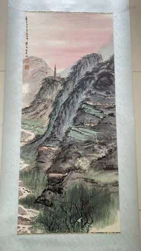 Chinese Ink Color Scroll Painting