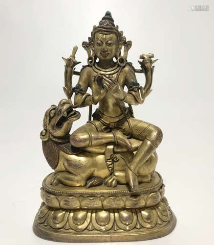 Chinese Gilt Bronze Buddha