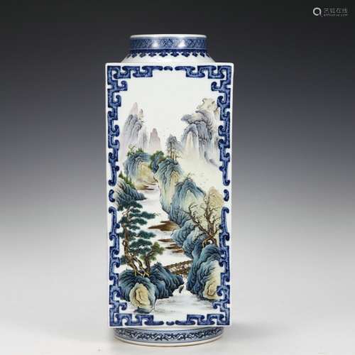 Qing Dynasty Period Of Qianlong Blue And White Famille Rose ...