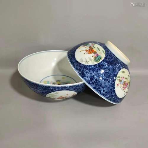 Blue And White Famille Rose Porcelain Bowl, China