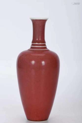 Red Porcelain Bottle, China