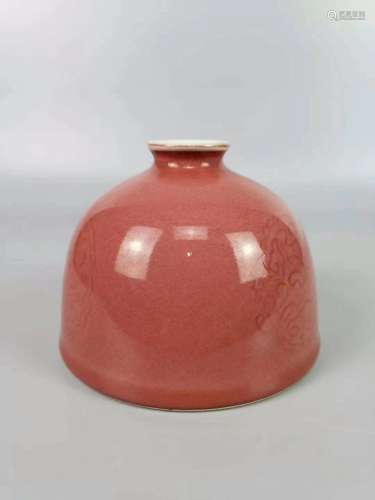 Red Porcelain Vessel, China