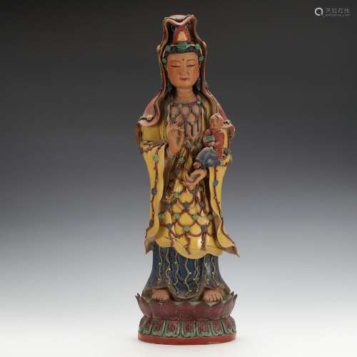 Porcelain Statue Of Guanyin, China
