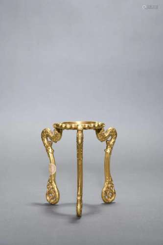 Ming Yongle: A Gilt Bronze Court Imperial Official Hat Holde...
