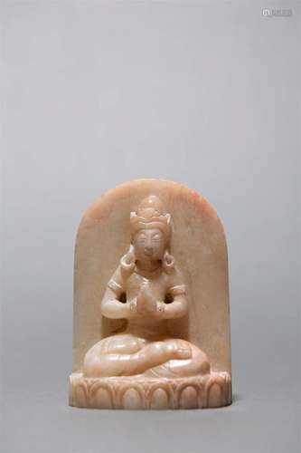 Yuan: A Carved Jade of the Buddha Figurine