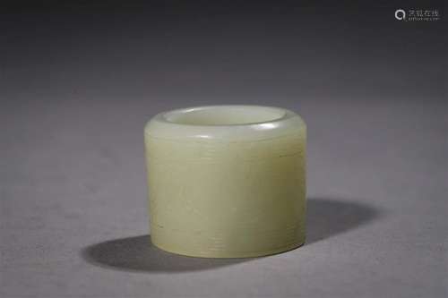 Qing Dynasty: A White Jade Archers Ring