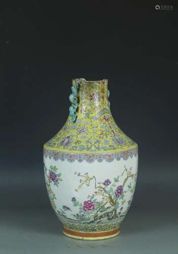 Qing Qianlong: A Fencai Porcelain Vase