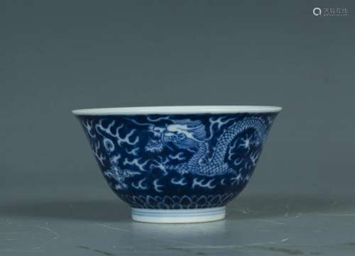 Qing Xianfeng: A Blue & White Porcelain Bowl