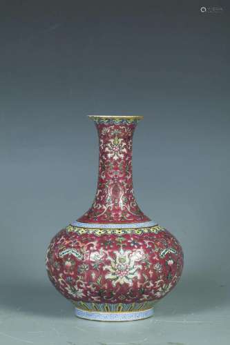 Qing Jiaqing: A Fencai Porcelain Vase