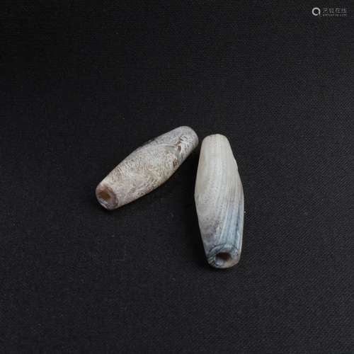 Two Tibet First-Line Dzi Beads