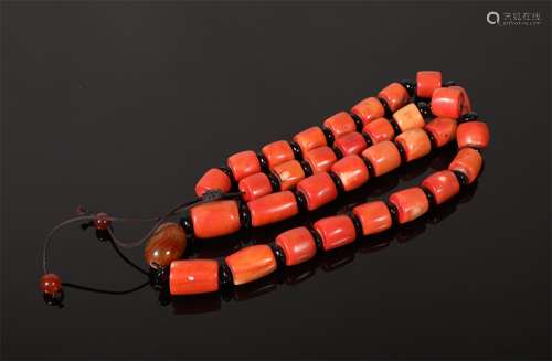 A coral necklace