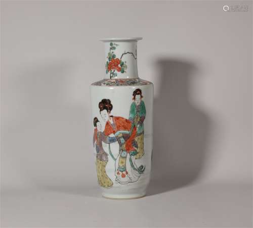 Famille Rose Mallet Vase Yongzheng Style