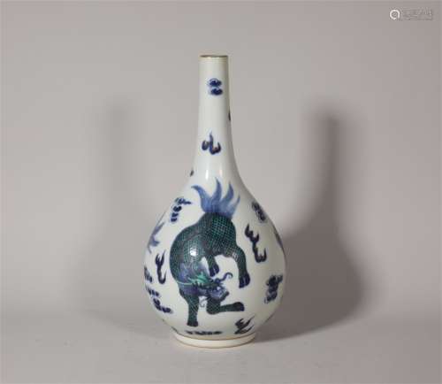 Doucai Pear Shaped Vase Qing Style