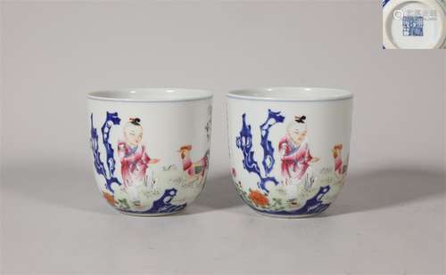 A Famille Rose Chicken Cup Qianlong Style