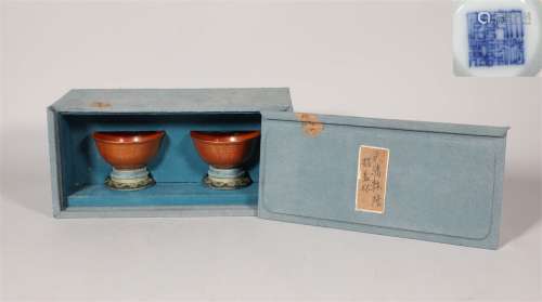 A pair of Qianlong gold cups in the Qing Dynasty