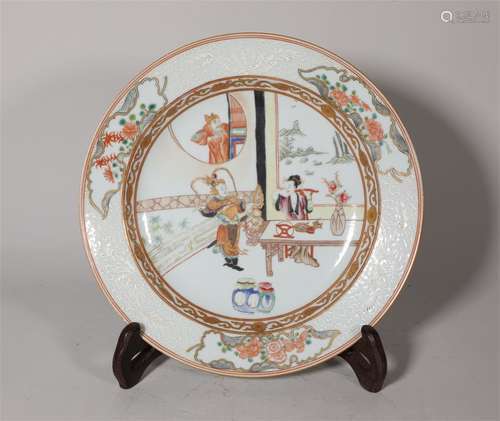 Famille Rose Plate Yongzheng Style