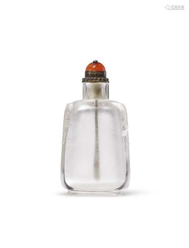 A ROCK CRYSTAL SNUFF BOTTLE