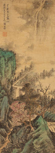 Chinese ink painting Xie zhiliu silk landscape