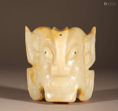 Hotan white jade face