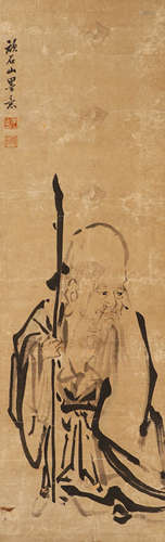 Chinese ink painting Lishan paper figure