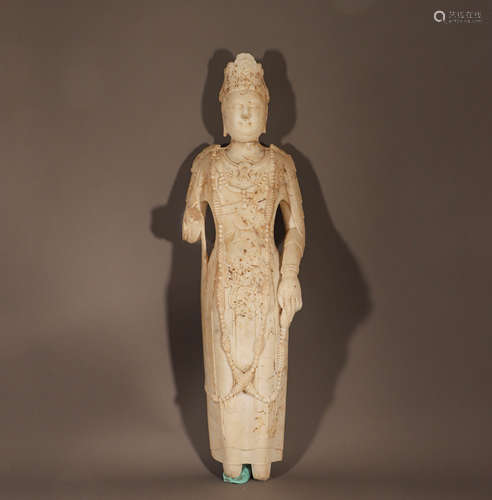 White marble Guanyin statue