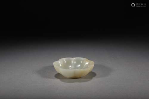 CHINESE JADE BRUSH WASHER , 7.5X7X2.2CM